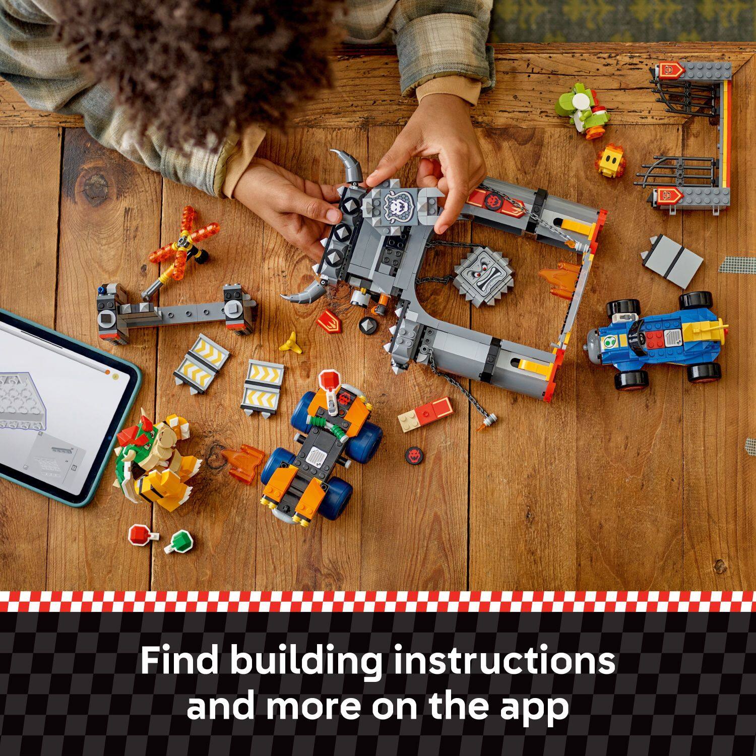 D O 2) Find building instructions and more on the app