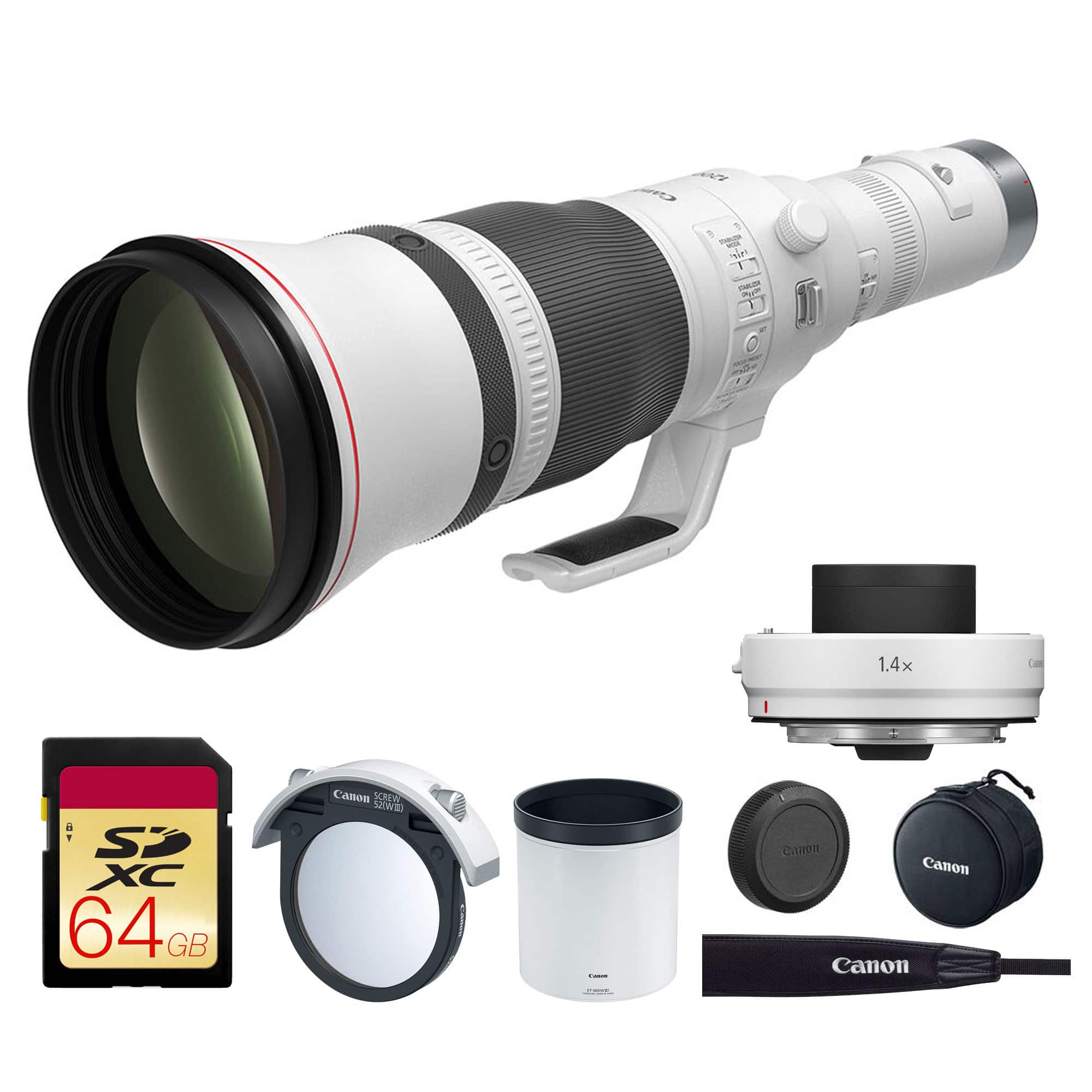 Canon - RF 1200mm f/8 L IS USM Lens (5056C002) RF 1.4x Extender Wildlife Sports Photography Bundle - White price history on PriceWatchPro