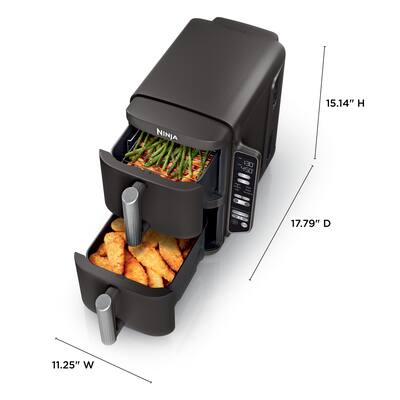 Ninja DoubleStack 8 QT, 6 in 1, 2 Basket Air Fryer, Space Saving Ninja DoubleStack 8 QT, 6 in 1, 2 Basket Air Fryer, Space Saving