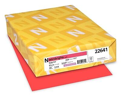Nastrobrights text
Rocket Red
24/46
Smooth
22641
500 sheets
85 x 11 inches
11 lb. M