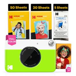 Kodak - Printomatic 5MP Instant Print Camera & Zink Photo Paper (75 Sheets) Bundle - Green