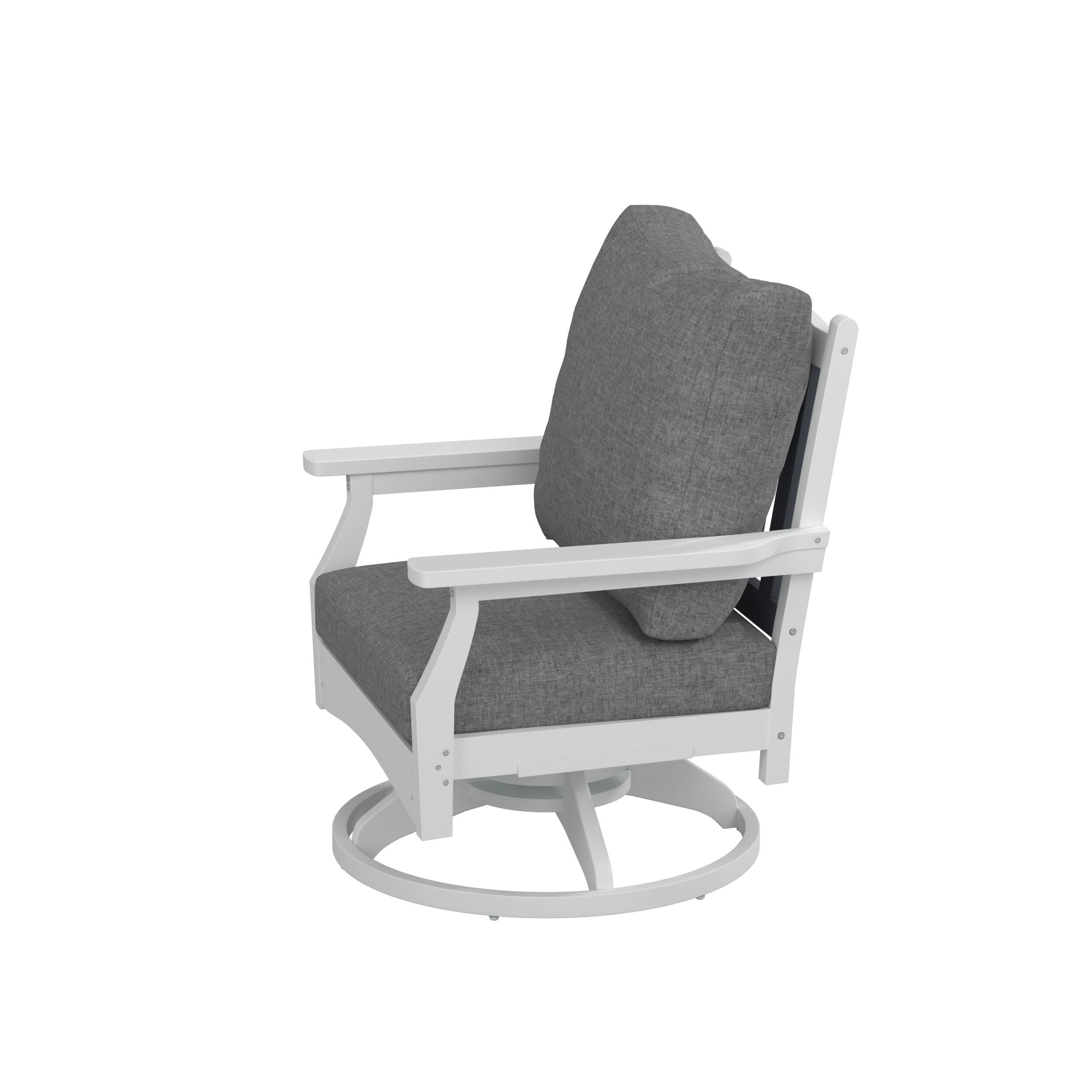Alt View 1. LuXeo - Aspen Rock/Swivel Deep Seating Chairs-Two-Tone/Gray Cushions (Set of 2) - Two-Tone/Gray Cushion.