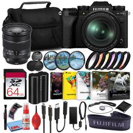 Fujifilm - X-T5 Mirrorless Camera with 16-80mm Lens (Black) Sony 64GB Card Bundle