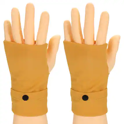 Front. Unique Bargains - 2pcs Sports Wristband Phone Sleeve for Running Left Forearm Armband Cell Phone Holder Up to 7.5" for Outdoor Cards Keys - Dark Yellow.