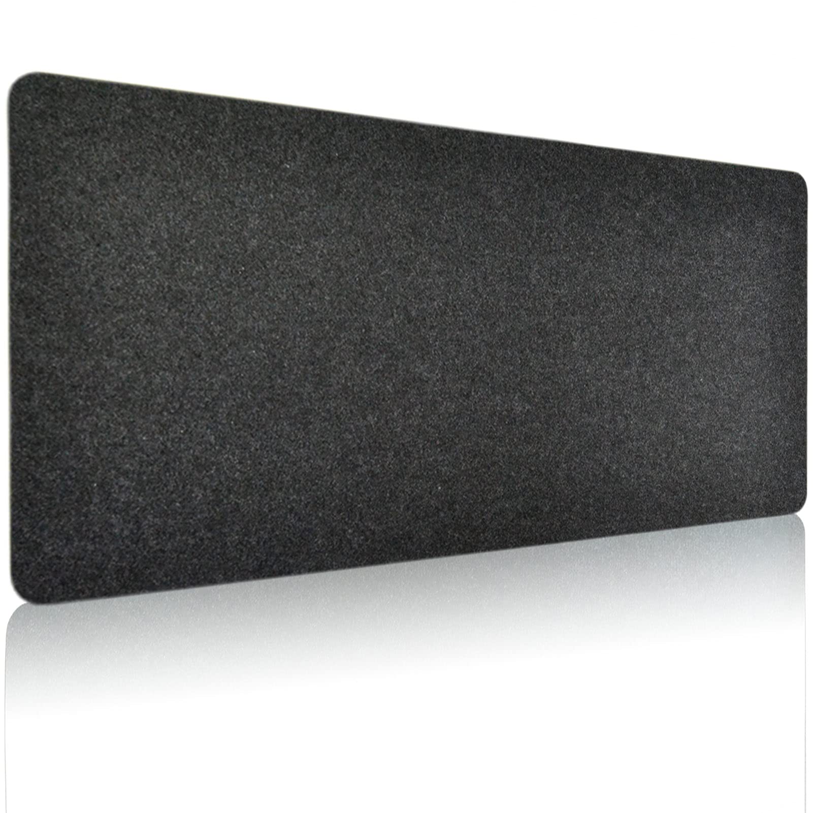 Front. Fabibe - Large Felt Desk Mat 40''x16'' Full Mouse Pad Office Computer For 100x40cm Desktop Protector - Dark Grey 100x40cm.