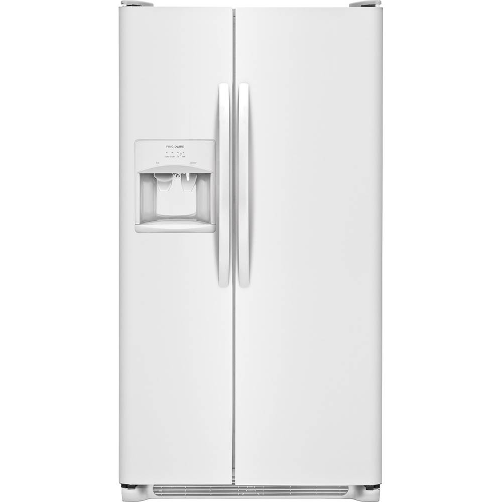 frigidaire 22.1 cu ft side by side refrigerator in white