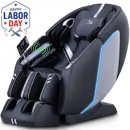 MassaMax - MT398 4D Massage Chair Full Body Stretch,Zero Gravity with Heat Therapy,Extended Footrest,Foot Rollers - Black