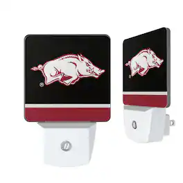 Keyscaper - Arkansas Razorbacks Stripe Design Nightlight 2-Pack - Multicolor