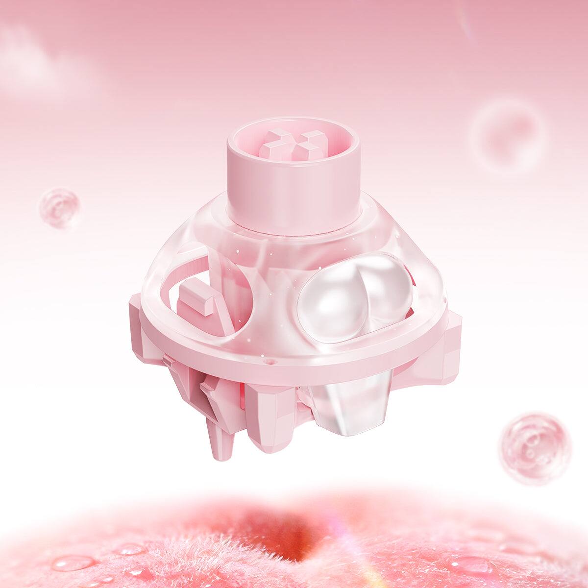 Angle. GravaStar - GravaStar UFO Magnetic Hall Effect Gaming Switches Hot-Swappable Contactless Switches with 100M+ Lifespan Pink 10pcs - Pink.