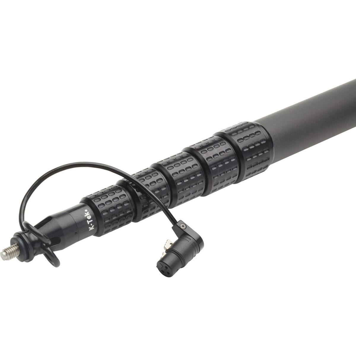 Alt View 3. K-Tek - K-Tek KP12CCR 12' KlassicPro Graphite 6-Section Boompole with KPCK12 Internal XLR Coiled Cable and KPCCR Side Exit.