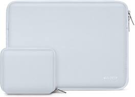 mosiso - 13-13.3 inch Laptop Sleeve Bag for MacBook Air Pro 13 14 HP Dell ASUS Lenovo, Neoprene Computer Sleeve with Small Case - Baby Blue