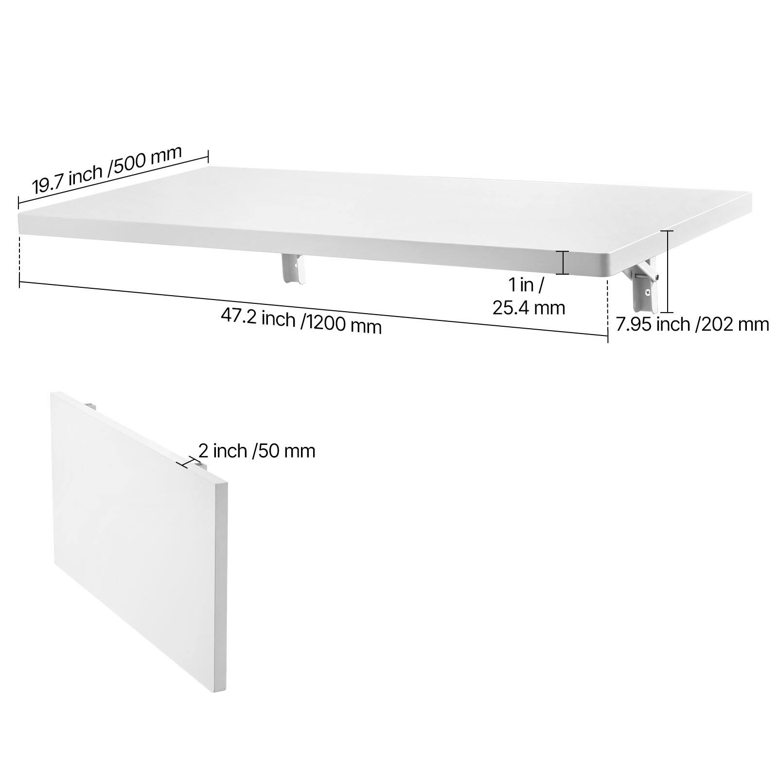 - 19.7 inch / 500 mm
- 47.2 inch / 1200 mm
- 1 in / 25.4 mm
- 7.95 inch / 202 mm
- 2 inch / 50 mm