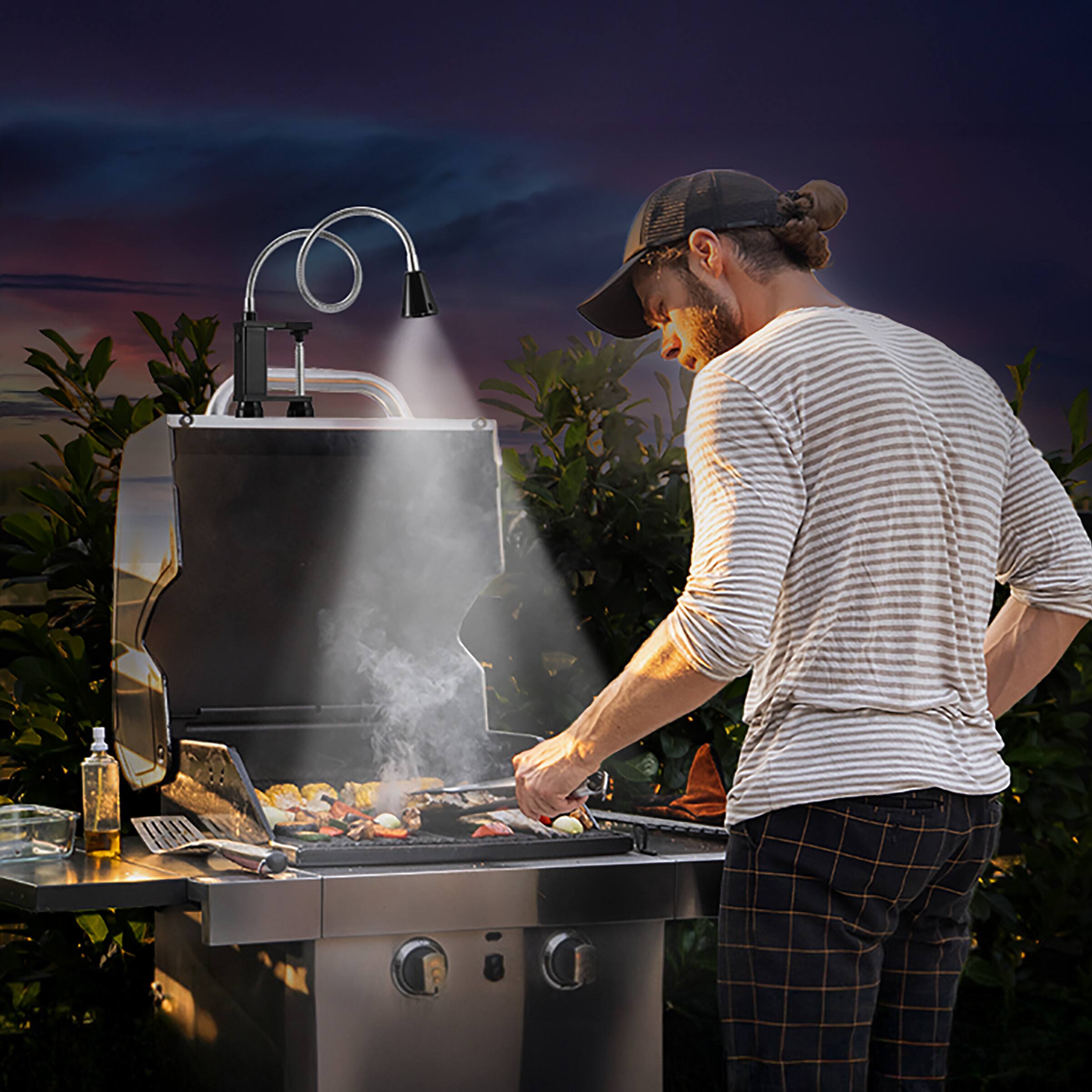 Angle. Sorbus - Sorbus 360 Degree Flexible Gooseneck BBQ Grill LED Lights with Magnetic Base - Weather Resistant - Black.