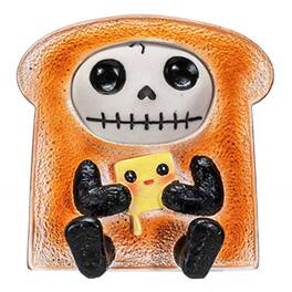 Pacific Trading - Furrybones Toasty Skeleton in Bread Toast Costume Figurine 3.25 inch - Brown