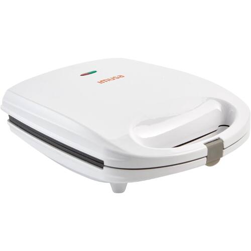 Angle. Imusa - IMUSA USA 4-Slot Electric Arepa Maker, 1200W, Nonstick Surface for Easy Cooking of Arepas & Snacks - Black.