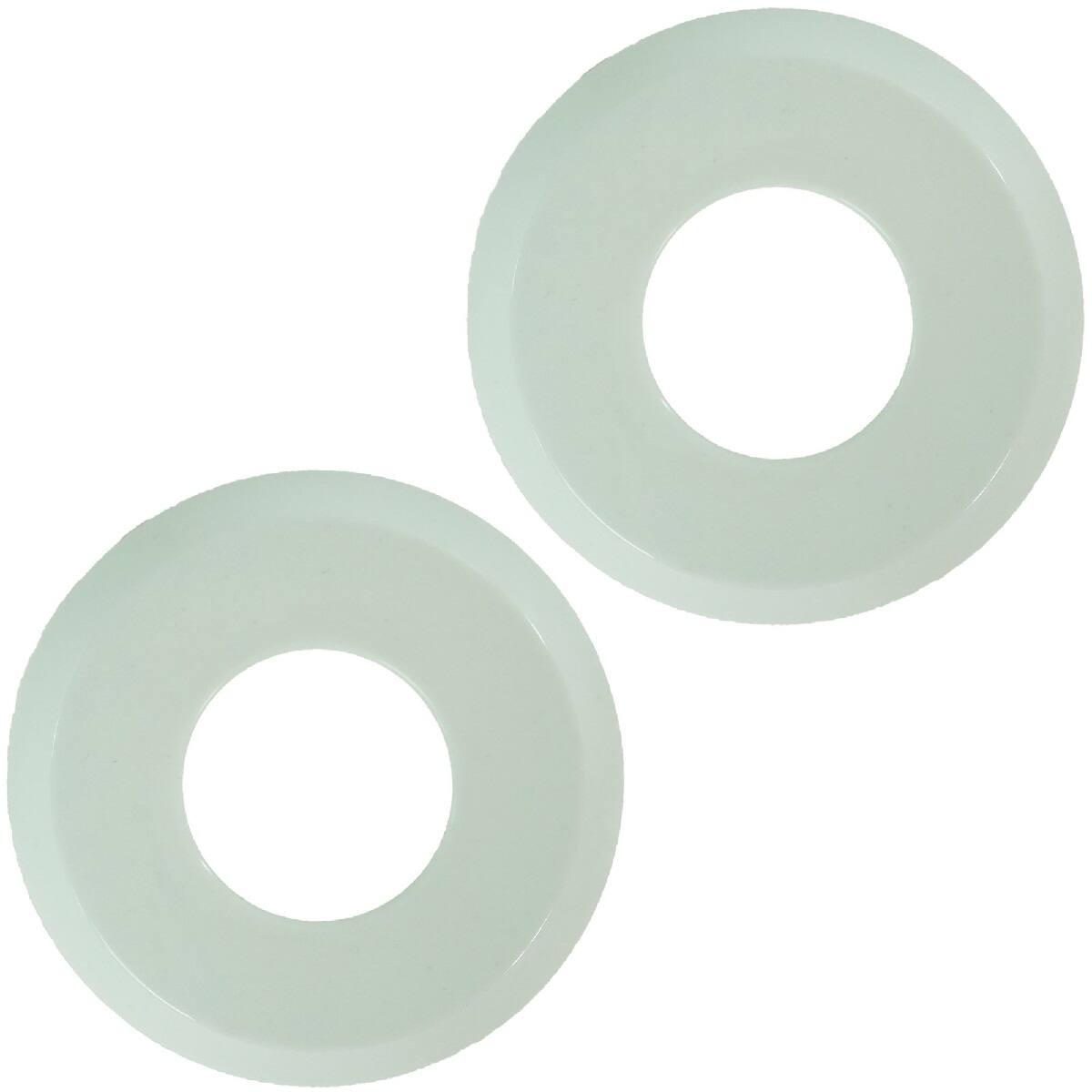 Alt View 1. Pool Central - 4.5" White Escutcheon for D48mm Pool Handrails - Set of 2 - White.