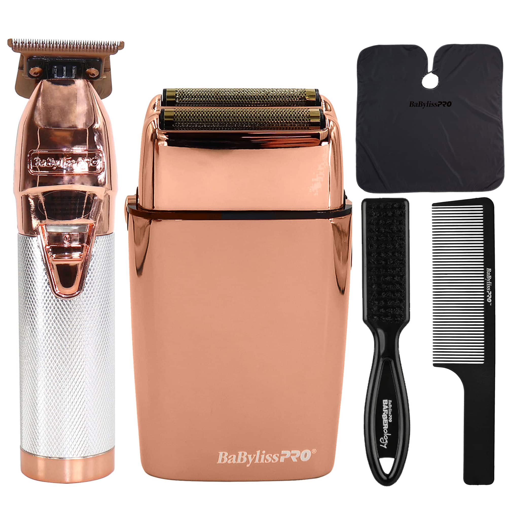 Babyliss - BaBylissPro LIMITEDFX Collection Trimmer and Double Foil Shaver Bundle - Rose Gold