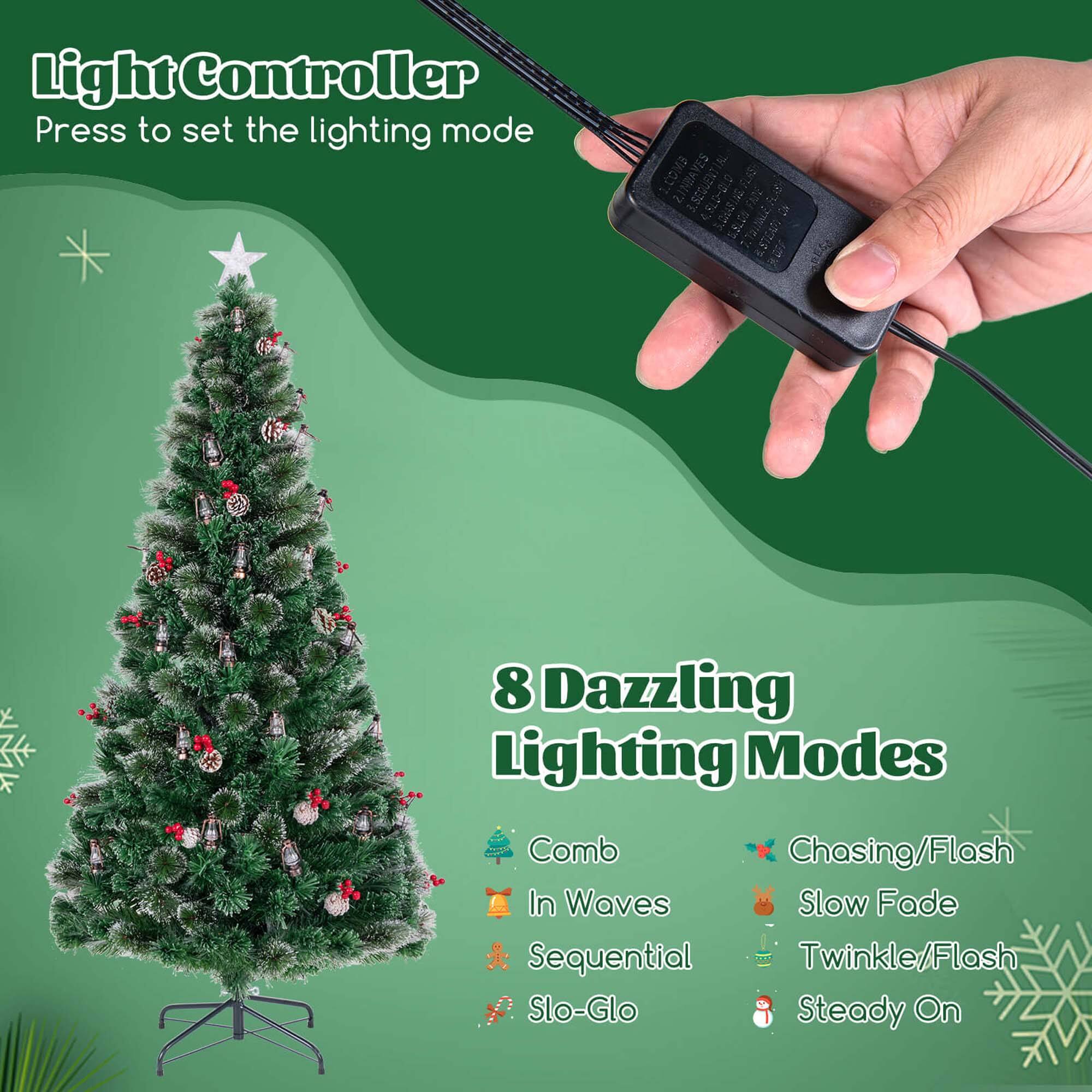 Light Controller Press to set the lighting mode. YES 2 2C0MS SVASALS 3.SEQUENT 3 010-178 3.04 Z2 2 S.ELES 7.T1A4 6.S7EA50 p Lx 8 Dazzling Lighting Modes: Comb, Chasing/Flash, In Waves, Slow Fade, Sequential, Twinkle/Flash, Slo-Glo, Steady On.