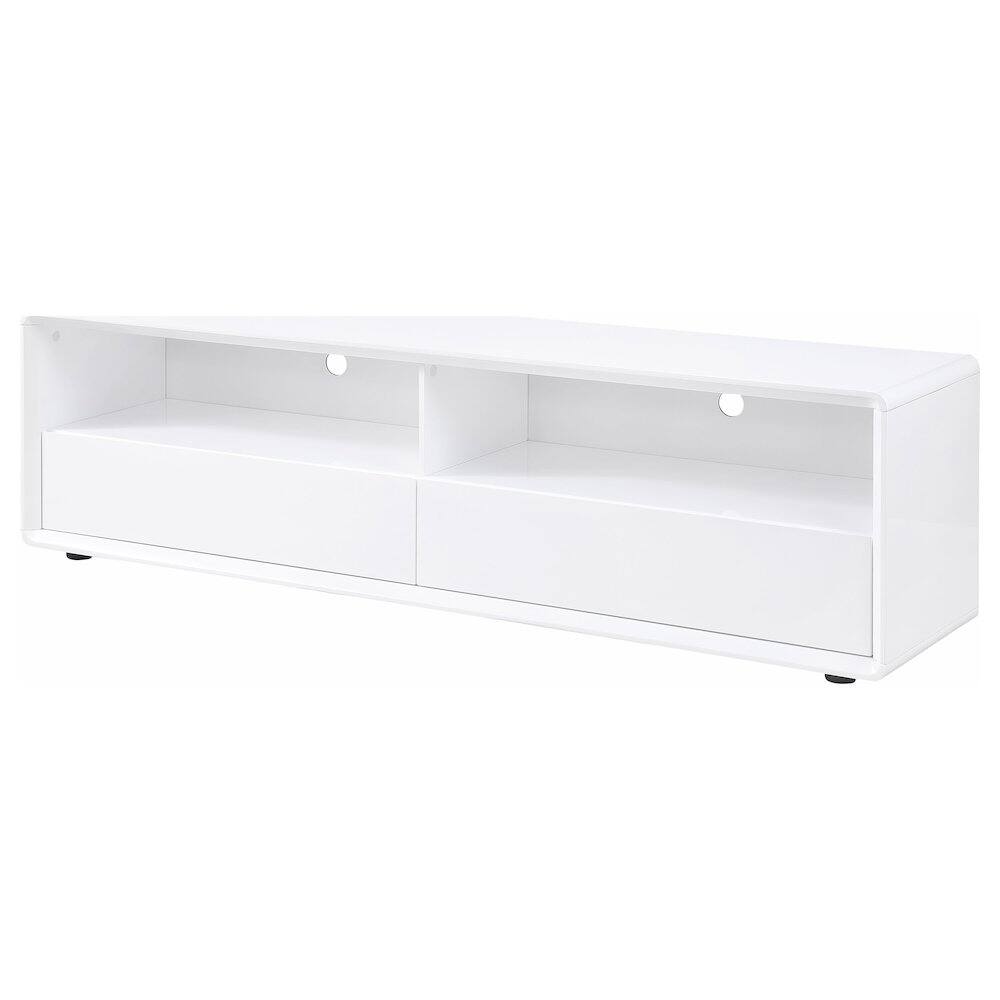 Alt View 4. Coaster Co. of America - Ellice 71-inch TV Stand Media Console White - White.