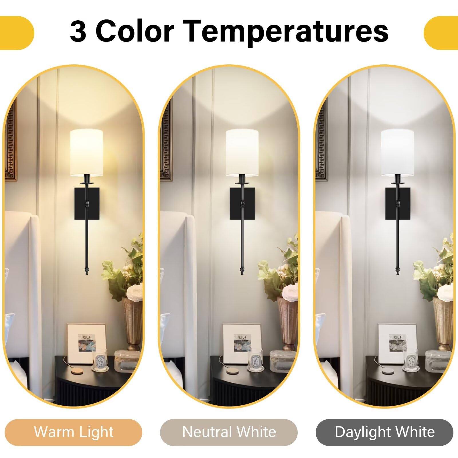 3 Color Temperatures

Warm Light

Neutral White

Daylight White