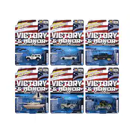 "Military" Set B of 6 pieces 2025 Release 2 Limited Edition 1/64 Diecast Model Cars by Johnny Lightning
