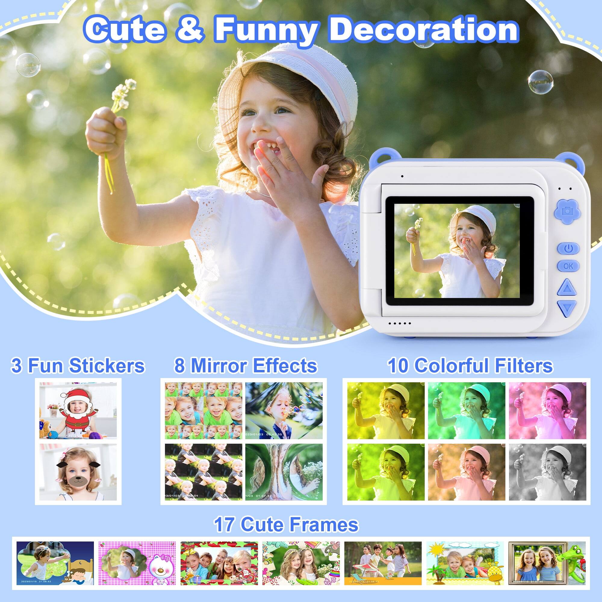 Cute & Funny Decoration

3 Fun Stickers
8 Mirror Effects
10 Colorful Filters
1/21/2019
17 Cute Frames