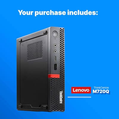 Lenovo Refurbished Excellent ThinkCentre M720Q Mini PC, Intel Core Lenovo Refurbished Excellent ThinkCentre M720Q Mini PC, Intel Core