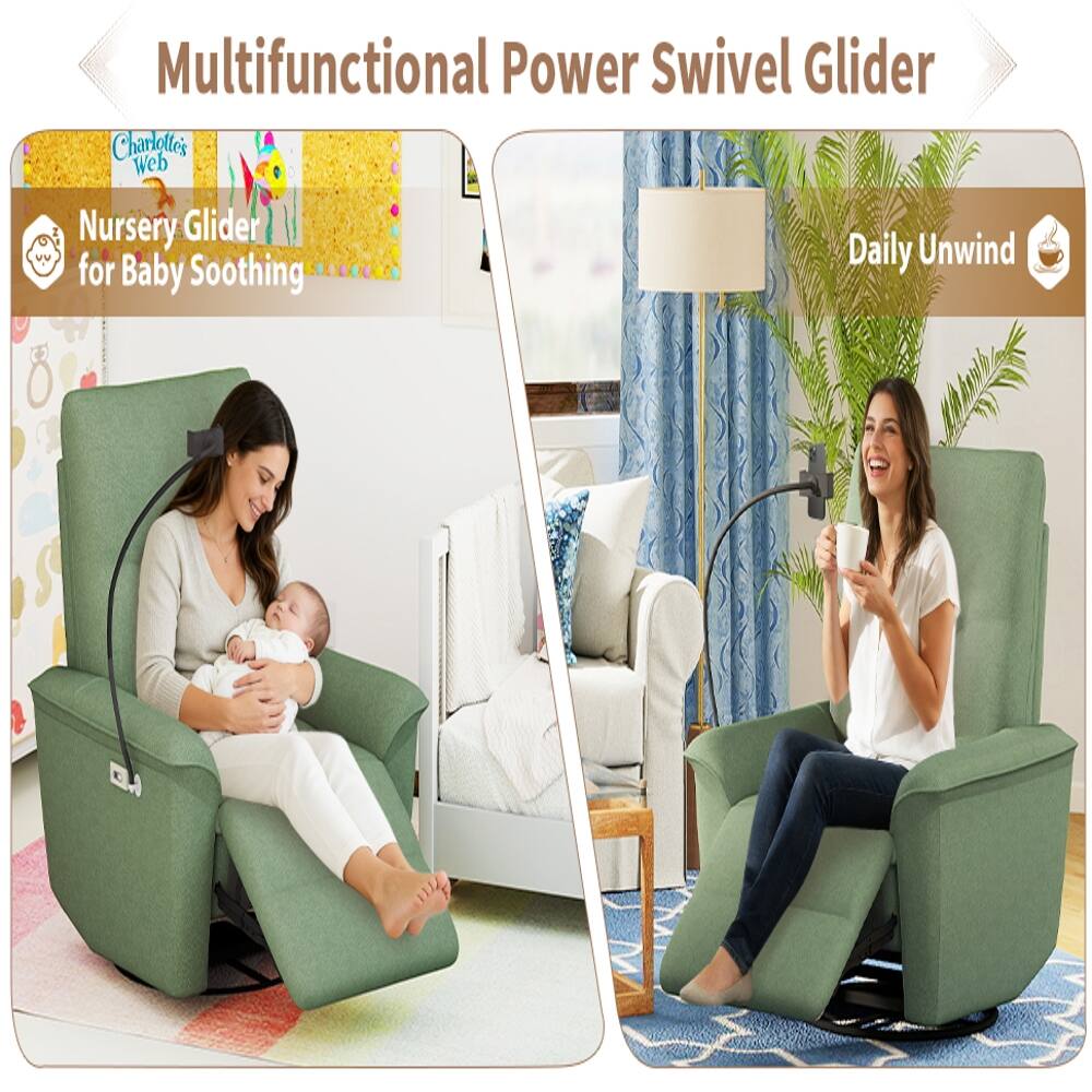 Multifunctional Power Swivel Glider

Charlotte's Web Nursery Glider for Baby Soothing

Daily Unwind