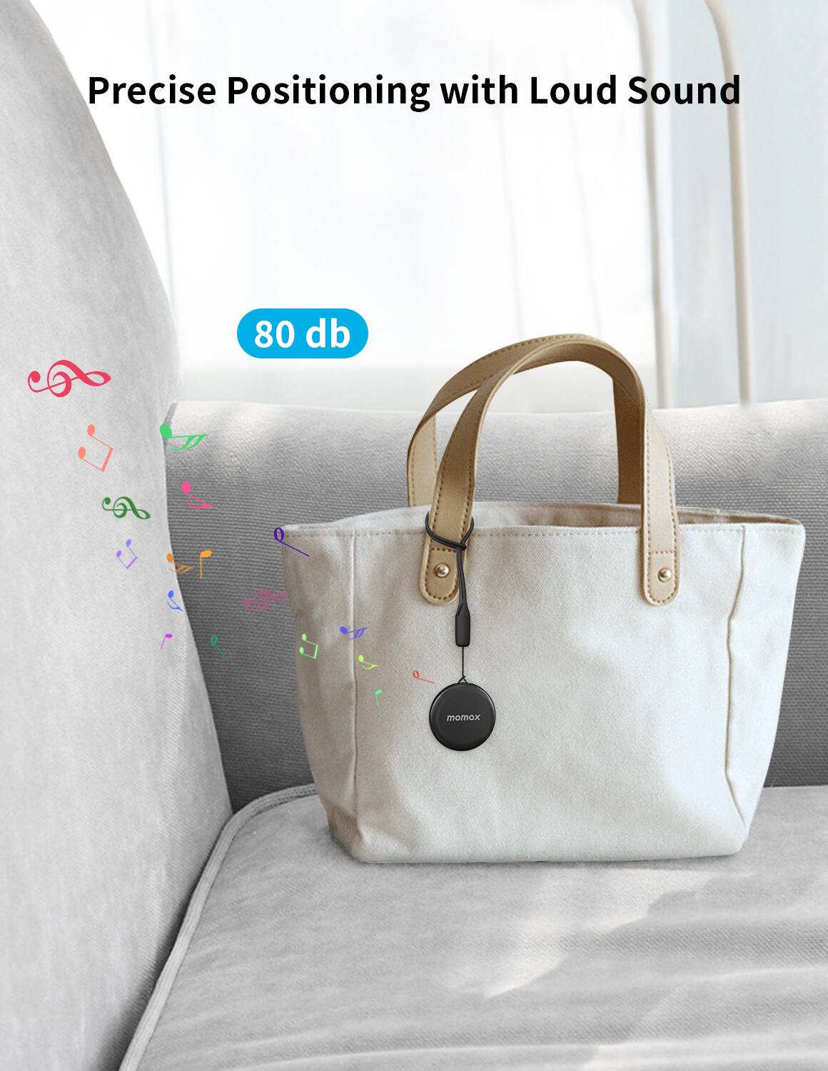 Precise Positioning with Loud Sound, 80 db, momox