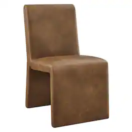 Emory Vegan Leather Dining Side Chair by Modway - Brown
