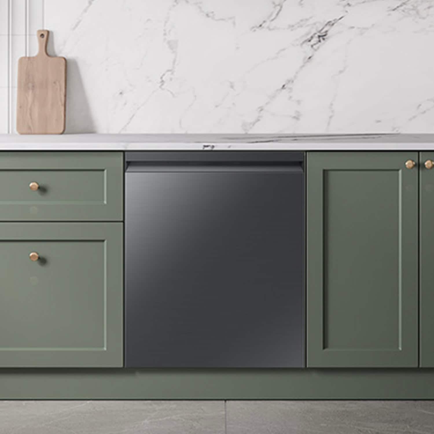 Alt View 16. Samsung - 24" AutoRelease Dry Smart Built-In Stainless Steel Tub Dishwasher with 3rd Rack Washing System, 38dBA - Matte Black Steel.