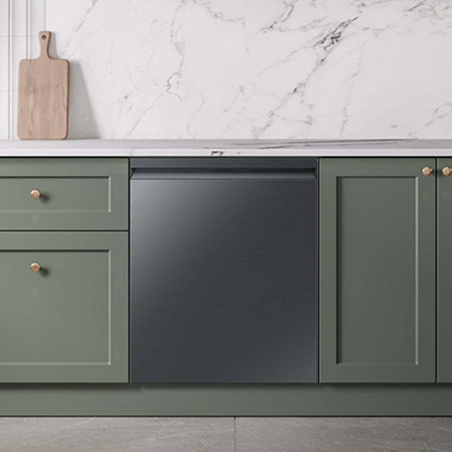 Alt View 16. Samsung - 24" AutoRelease Dry Smart Built-In Stainless Steel Tub Dishwasher with 3rd Rack Washing System, 38dBA - Matte Black Steel.