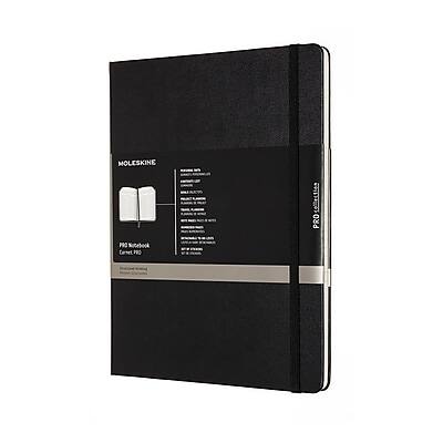 MOLESKINE  
PRO COLLECTION  
PRO Notebook  
Caret PNO  
192 Pages  
Black Cover  
192 x 130 mm