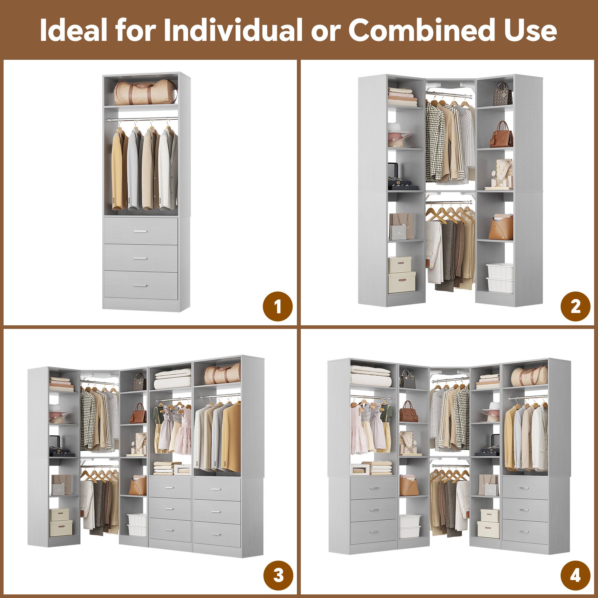 Ideal for Individual or Combined Use

1

2

3

4