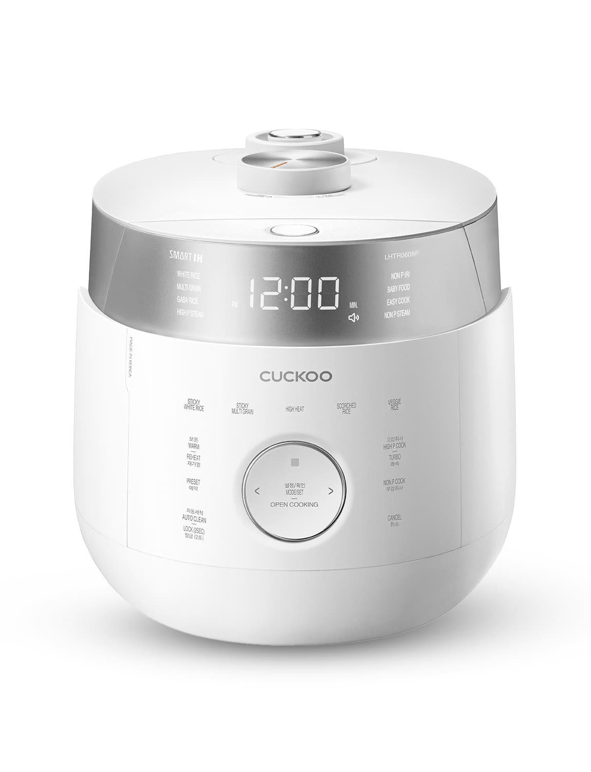 CUCKOO ELECTRONICS - CUCKOO CRP-LHTR0609FW 6-Cup (Uncooked) / 12-Cup (Cooked) Induction Heating Twin Pressure Rice Cooker, Nonstick Inner Pot - White