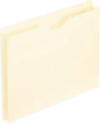 Front. Pendaflex - 10% Recycled File Jacket, 1 1/2" Expansion, Letter Size, Manila, 50/Box - Manila.