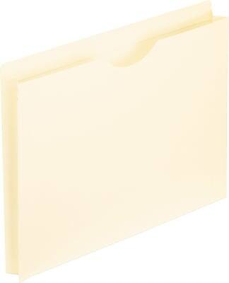 Front. Pendaflex - Pendaflex 10% Recycled File Jacket, 1 1/2" Expansion, Letter Size, Manila, 50/Box (PFX22150) - Manila.