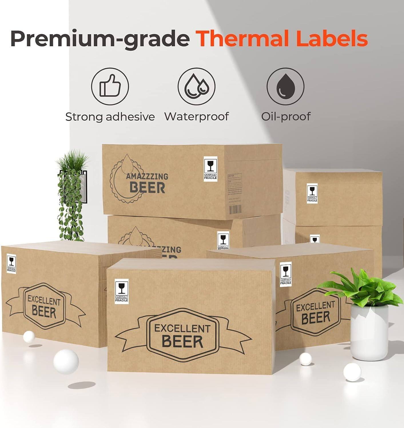 Premium-grade Thermal Labels

Strong adhesive Waterproof Oil-proof

AMAZZING BEER

EXCELLENT BEER