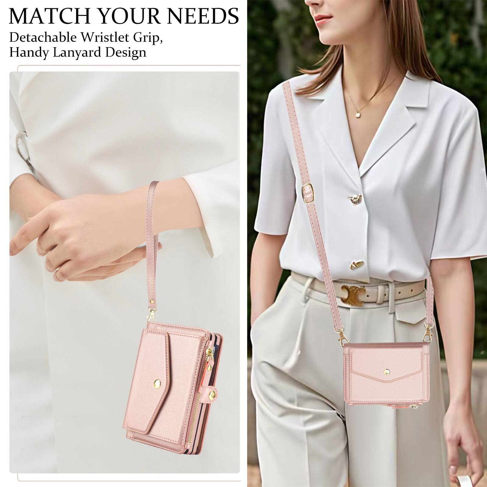 MATCH YOUR NEEDS  
Detachable Wristlet Grip,  
Handy Lanyard Design