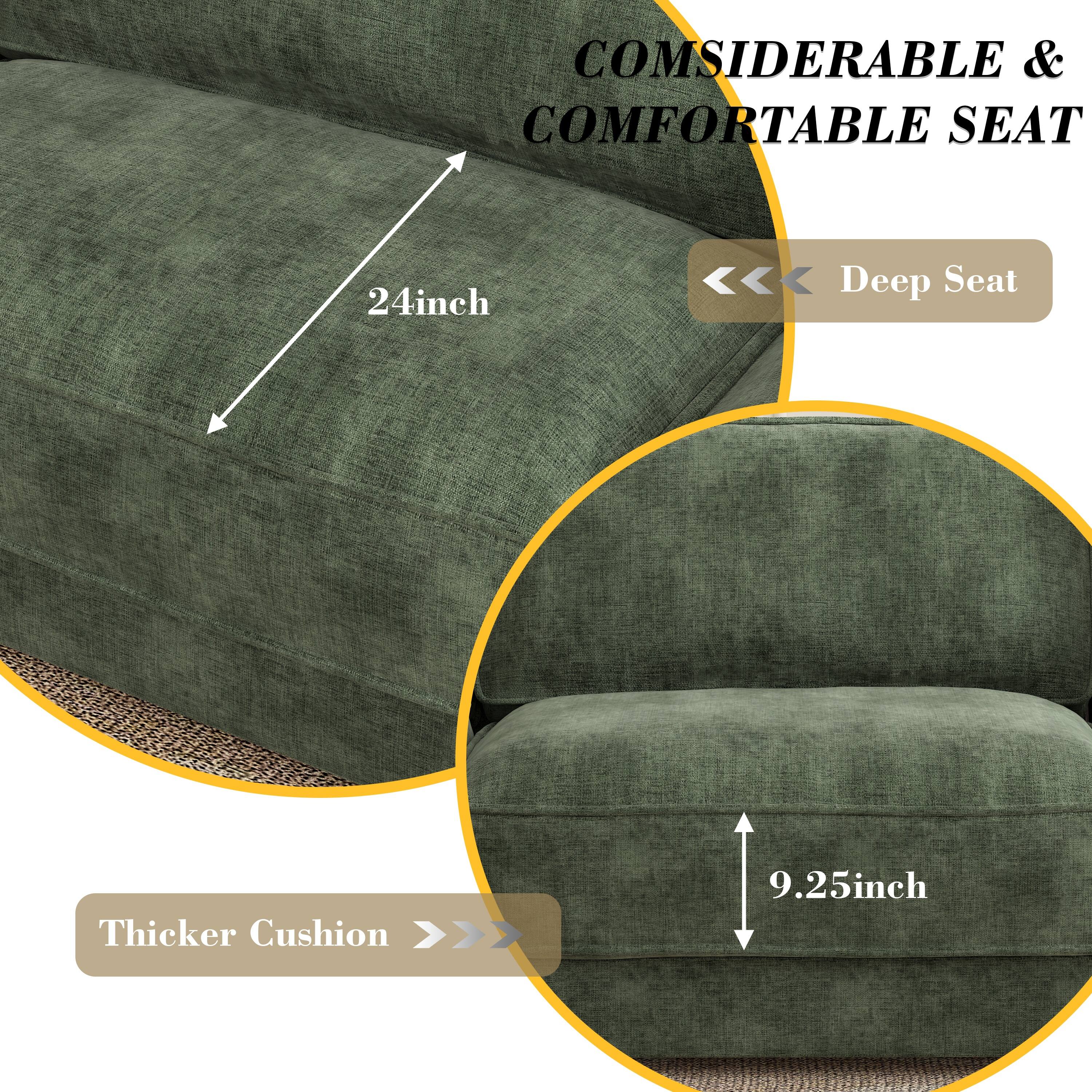 COMSIDERABLE & COMFORTABLE SEAT / Deep Seat 24inch Thicker Cushion 9.25inch