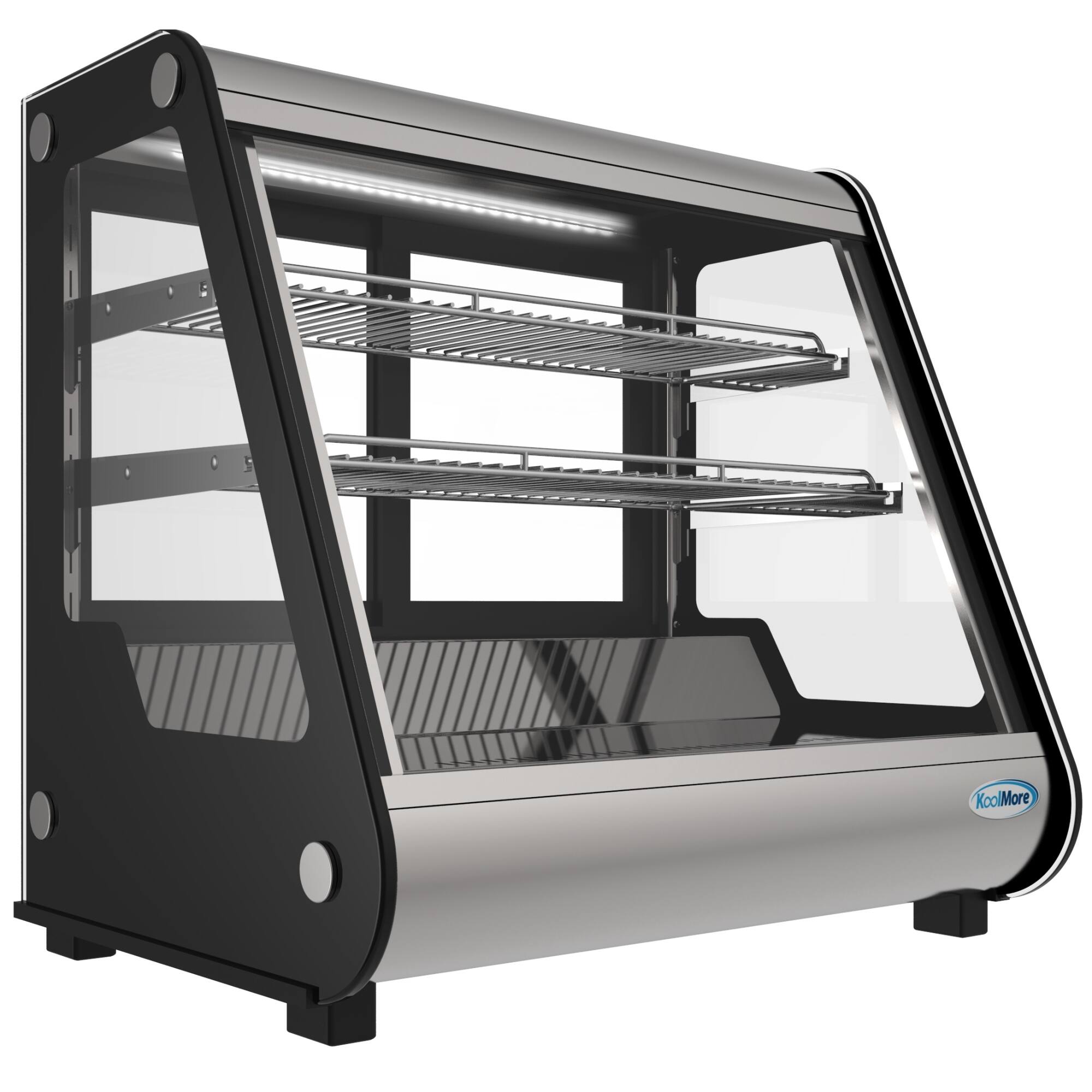 Left. Koolmore - 27 in. Countertop Display Refrigerator - 4.6 Cu Ft. CDC-4C-BK - Black.