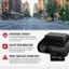 The text on the image can be grouped and corrected as follows:

1. Additional Privacy: Turn off audio recording with the press of a button in situations where additional privacy is needed.
2. Relive Your Road Trip: Use Trip Clips to create condensed time-lapse videos of your scenic drives and adventures.
3. More Than Just a Dash Cam: Get notifications of red light camera locations, speed traps, and many more alerts from our nationwide network of drivers and sensors.
4. Chase Additional Privacy: Turn off audio recording with the press of a button in situations where additional privacy is needed.
5. Cobra: Enjoy the benefits of a dash cam that offers more than just a dash cam.
