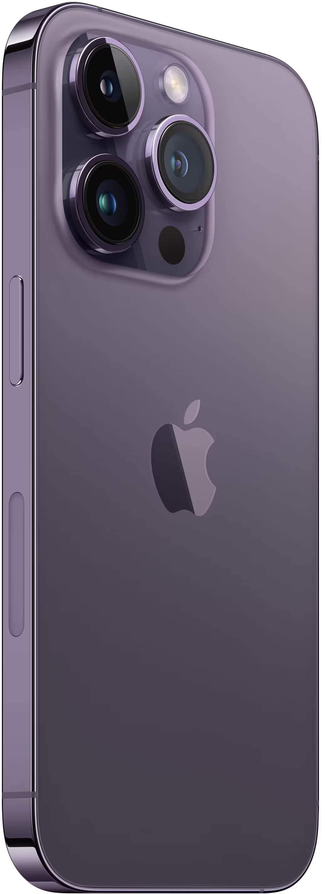Angle. Apple - Pre-Owned Good iPhone 14 Pro 5G 128GB (Unlocked) - Deep Purple.