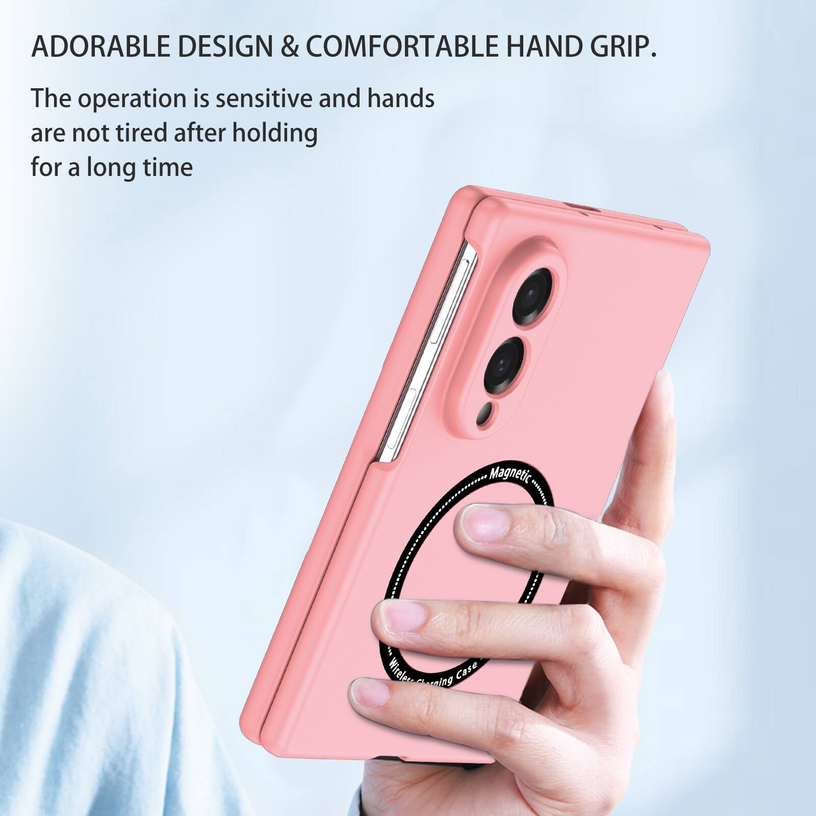 ADORABLE DESIGN & COMFORTABLE HAND GRIP.  
The operation is sensitive and hands are not tired after holding for a long time.