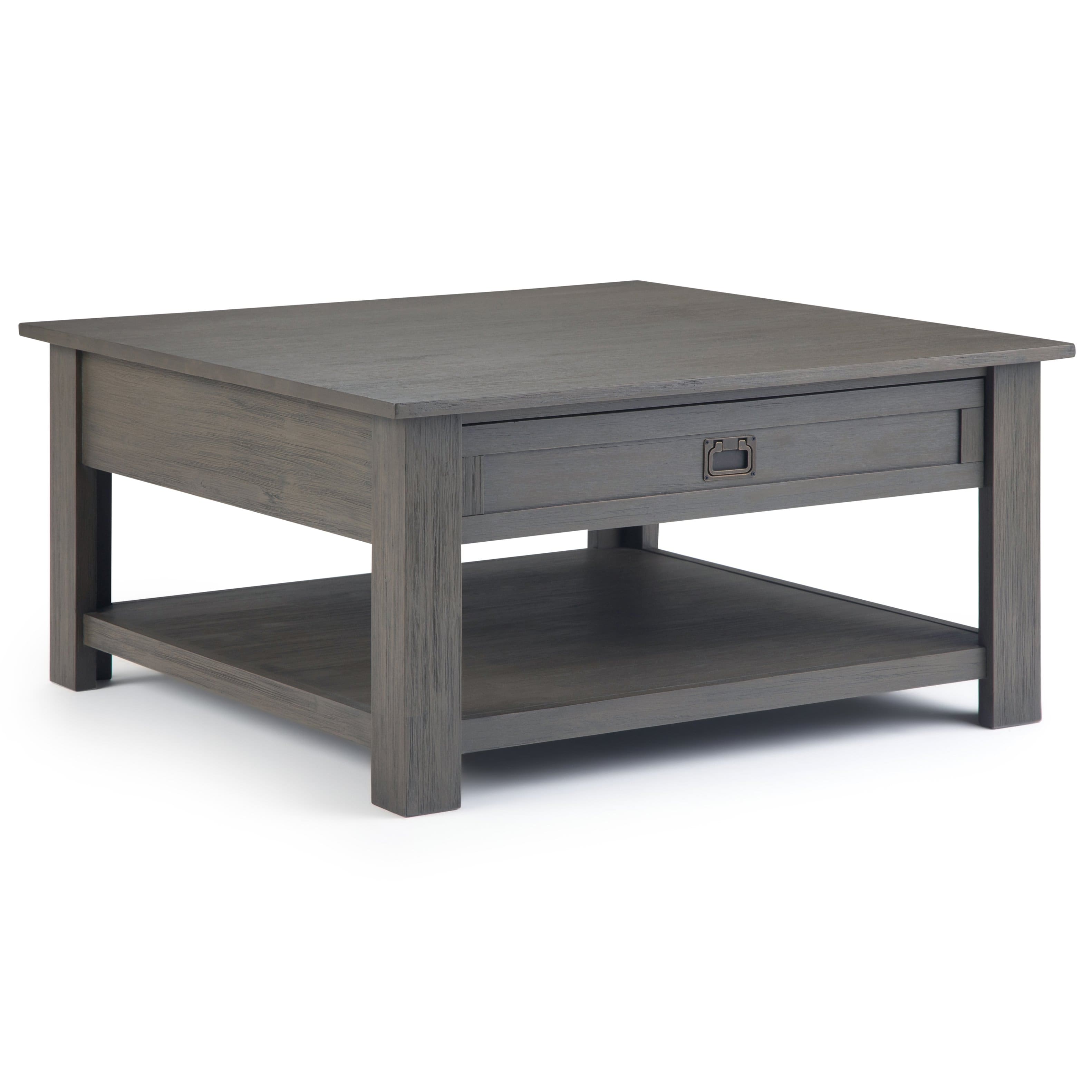 Simpli Home - Monroe Square Coffee Table - Farmhouse Grey