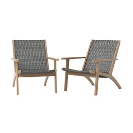 Outdoor Escape - Club Chairs Set of 2, Comfy Patio Chair for Outdoor Seating - Gray