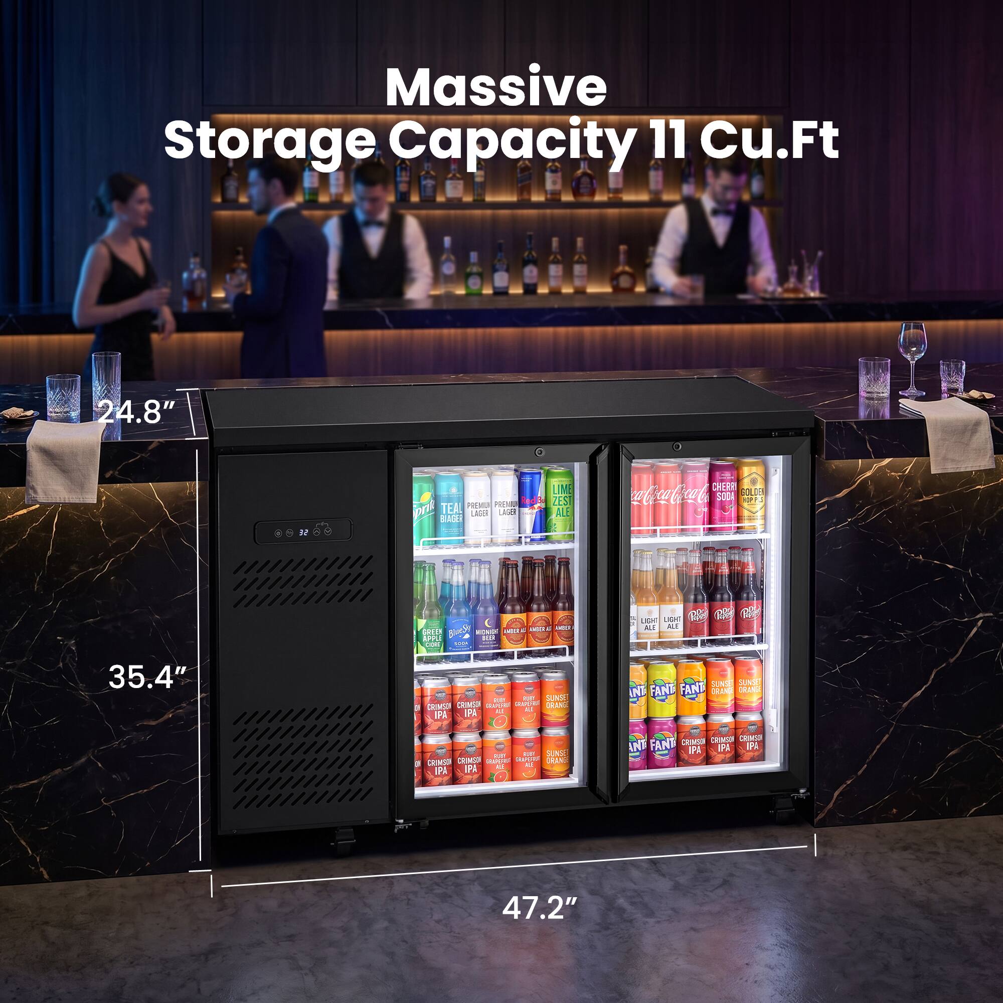 Massive Storage Capacity 11 Cu.Ft

24.8" x 35.4" x 47.2"