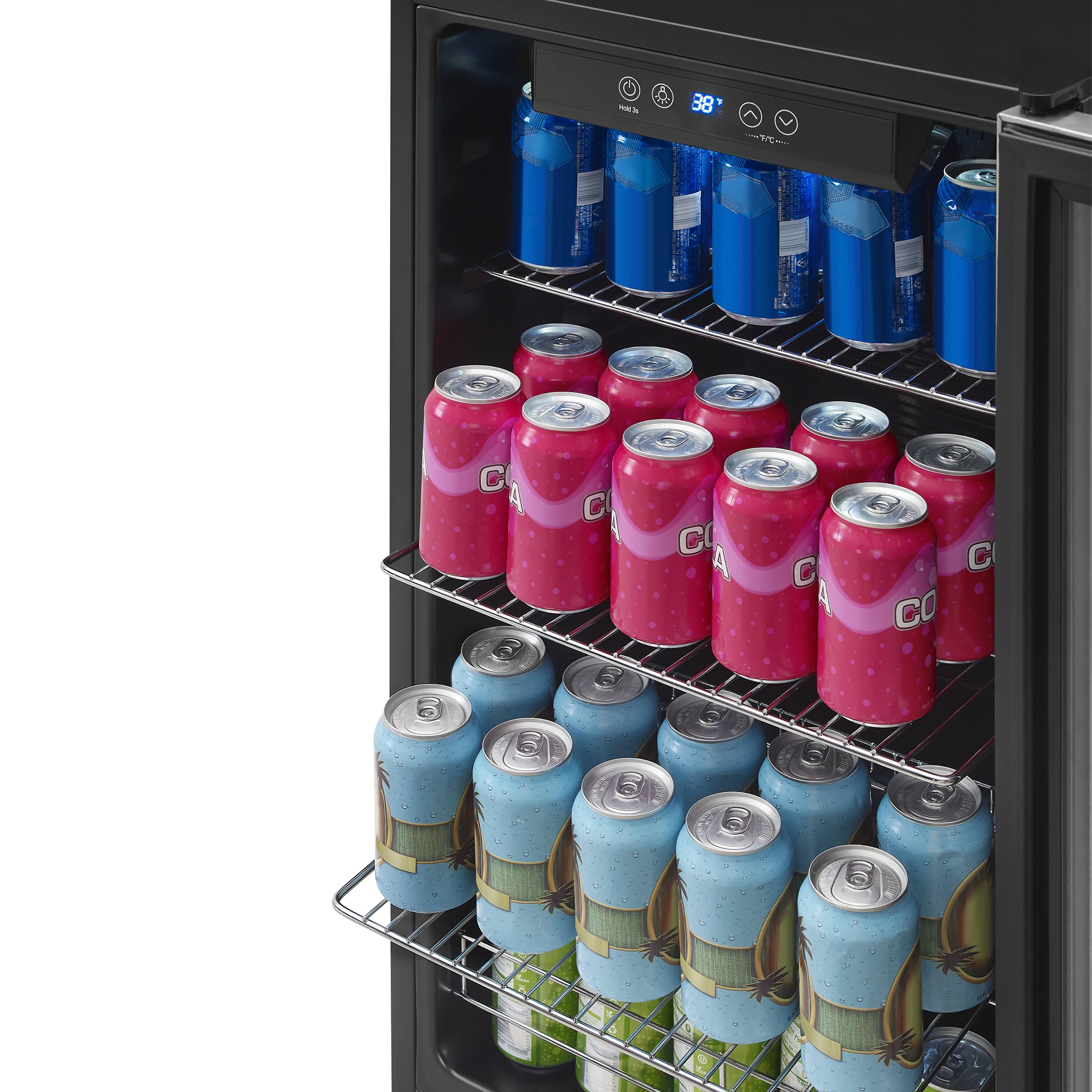 Alt View 22. Insignia™ - 115-Can Beverage Cooler - Stainless steel.