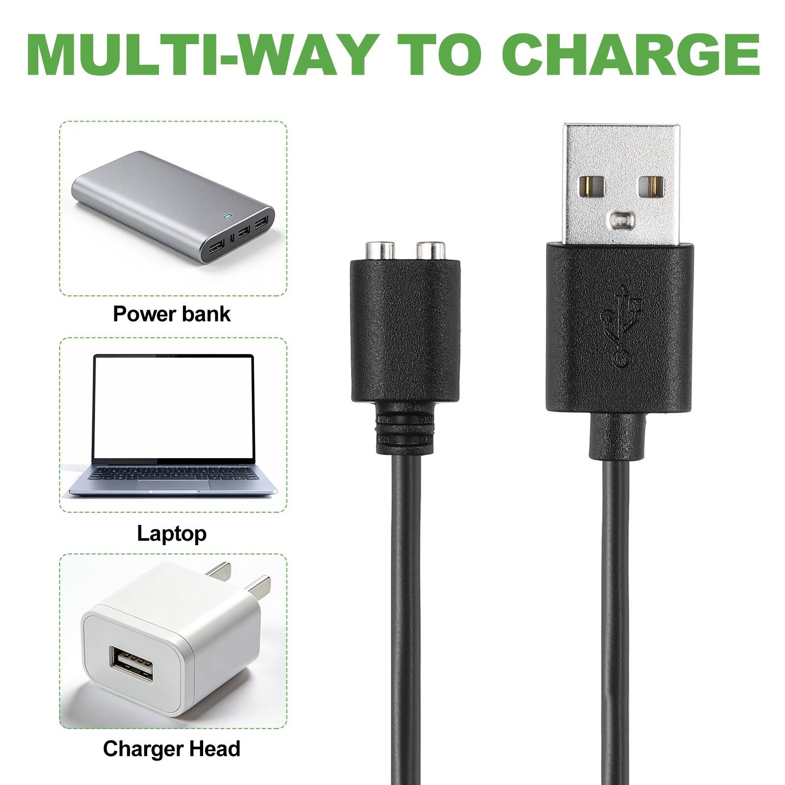 MULTI-WAY TO CHARGE

- Power bank
- Laptop
- Charger Head