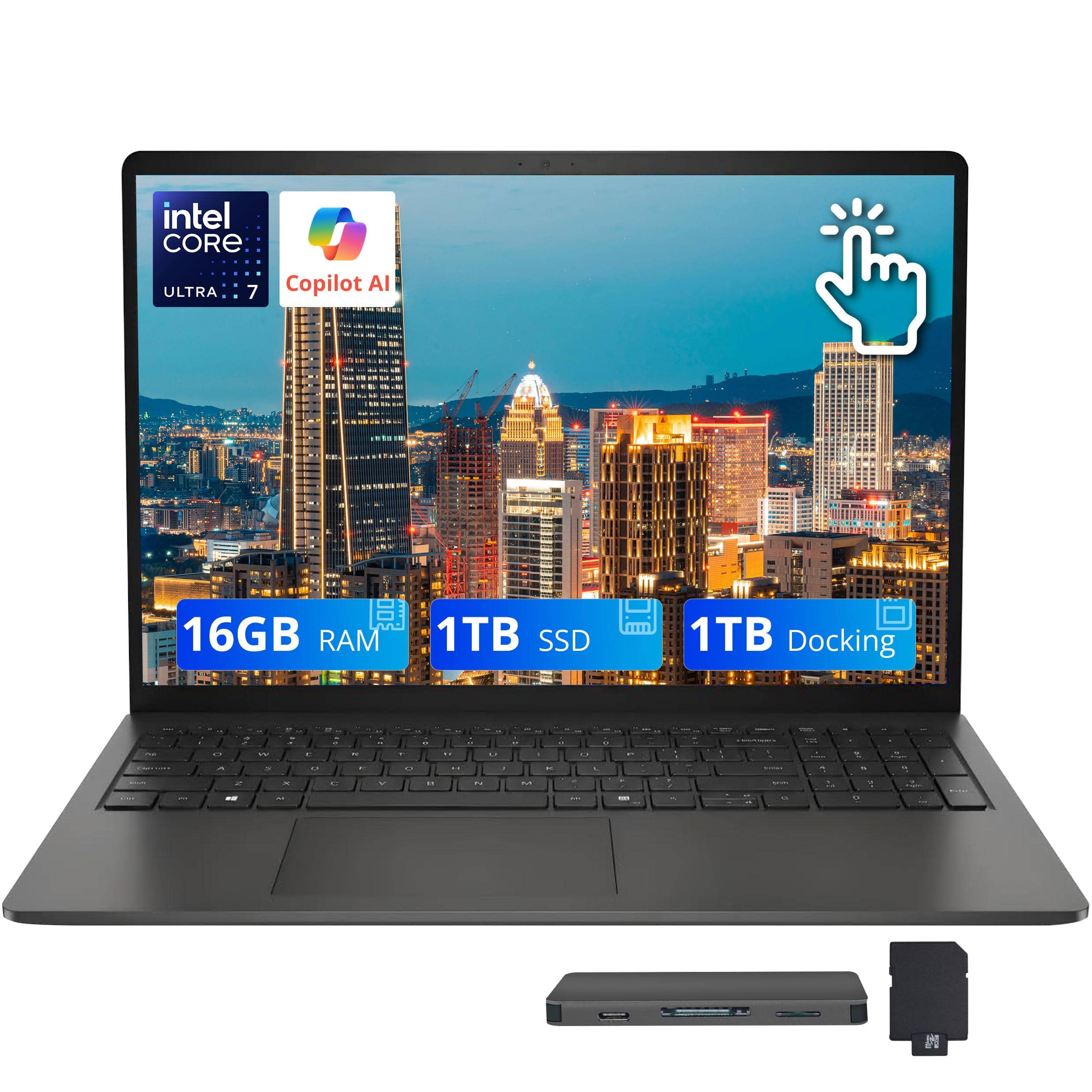 intel CORE ULTRA 7 Copilot AI 16GB RAM 1TB SSD 1TB Docking